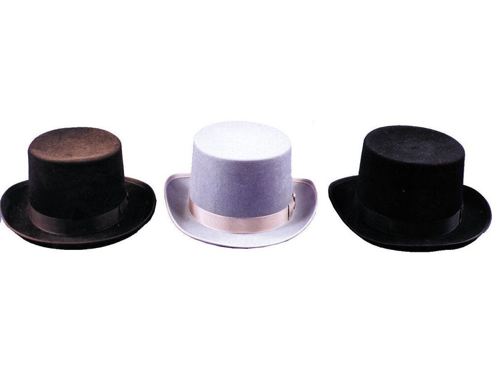 3549 Quality Felt Top Hat Black;Small